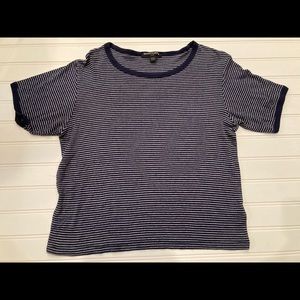 Navy and White Striped Shirt